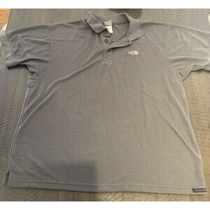 The North Face Mens Polo Shirt Gray XL Extra Large Short Sleeve